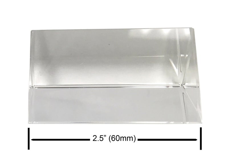 Amlong Crystal 2.5 inch Optical Glass Triangular Prism for Teaching Light Spectrum Physics and Photo Photography Prism, 60mm - Image 1