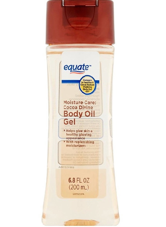 Equate جل زيت الجسم Cocoa Divine من Equate Moisture Care، 6.8 أونصة سائلة (عبوة من قطعتين) - Image 2