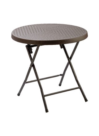Portable Round Folding Table Brown 80 x 80 x 74 cm - pzsku/ZDBF56F589EC534CD4438Z/45/1746612716/5ef55a4f-475a-43bd-a7e1-7d07ecc80d39