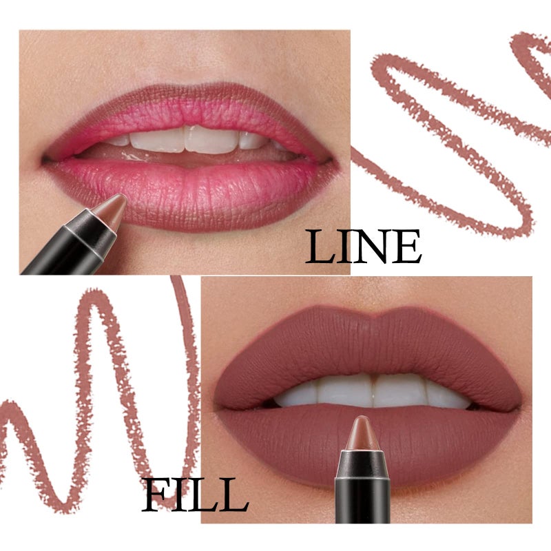 Boobeen Matte Lip Crayon Lipstik Pencil Velvety Creamy Matte Lip Liner Full Coverage High Pigment Waterproof Long Lasting Lipstick for Women, Matte Lip Color with Smooth - Image 2