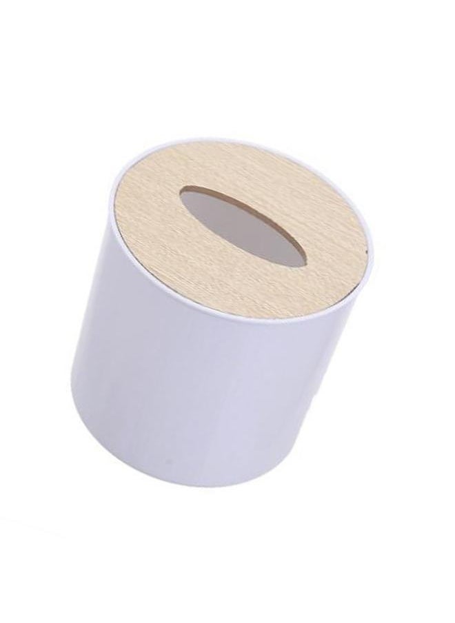 NIBEMINENT Roll Tissue Box Holder Wooden Large Capacity Simple Paper Towel Box for Bedroom Office  - Image 5
