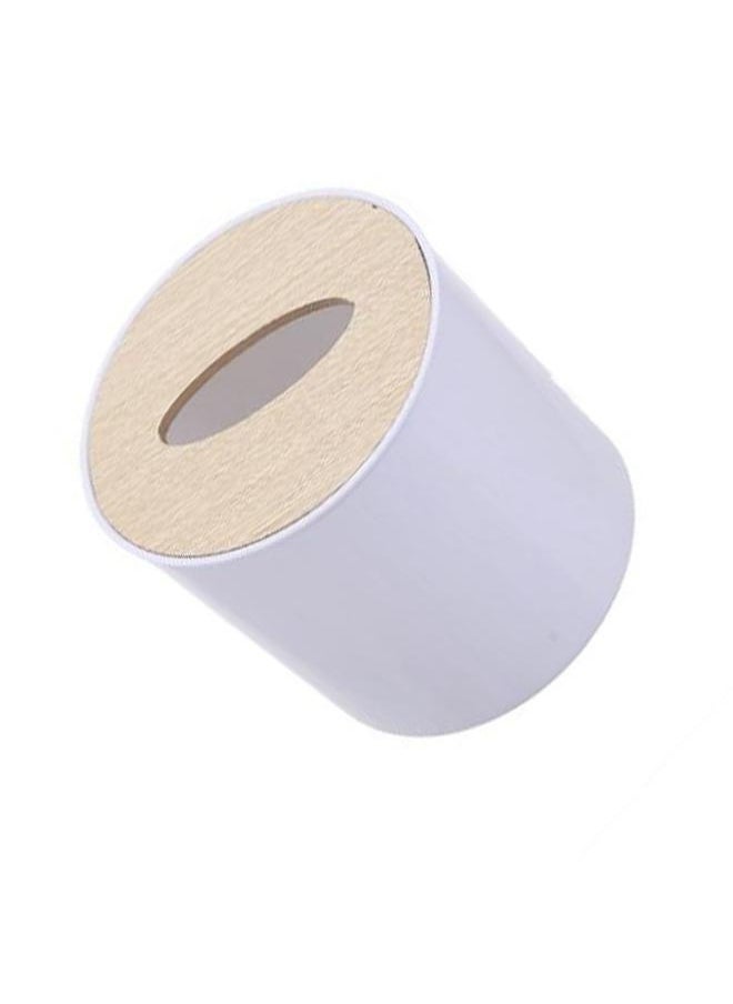 NIBEMINENT Roll Tissue Box Holder Wooden Large Capacity Simple Paper Towel Box for Bedroom Office  - Image 2
