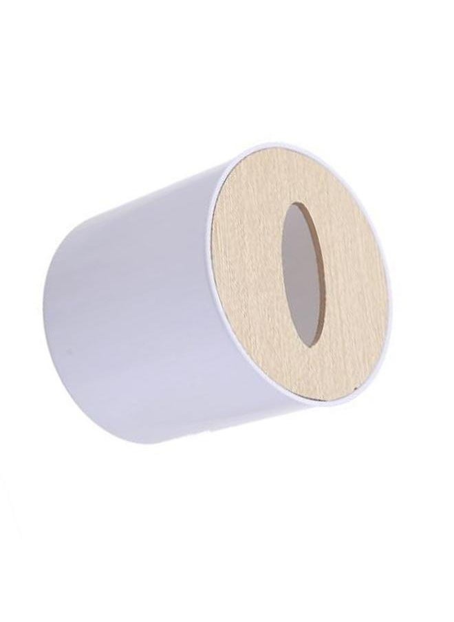 NIBEMINENT Roll Tissue Box Holder Wooden Large Capacity Simple Paper Towel Box for Bedroom Office  - Image 3