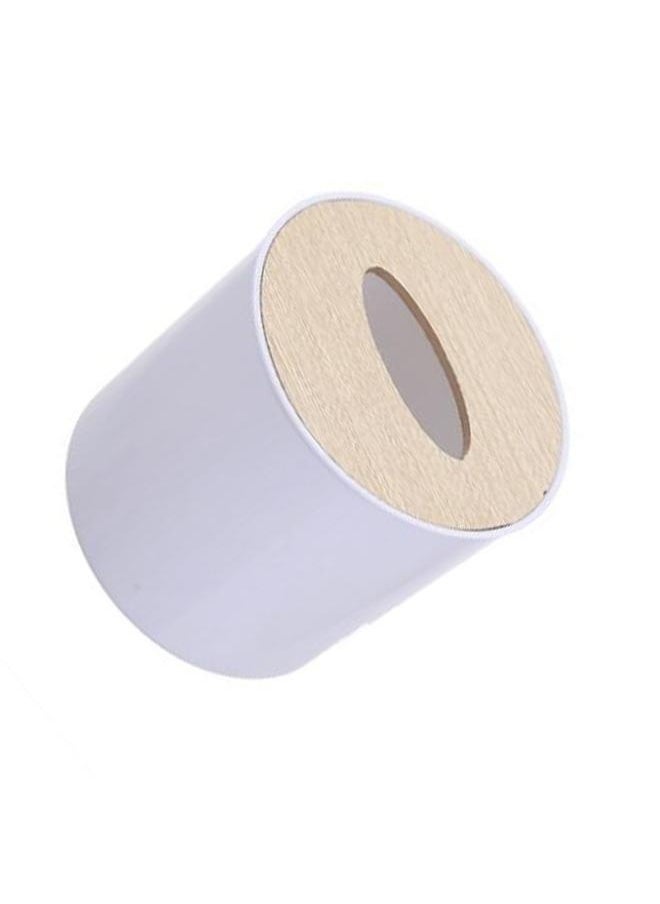 NIBEMINENT Roll Tissue Box Holder Wooden Large Capacity Simple Paper Towel Box for Bedroom Office  - Image 4