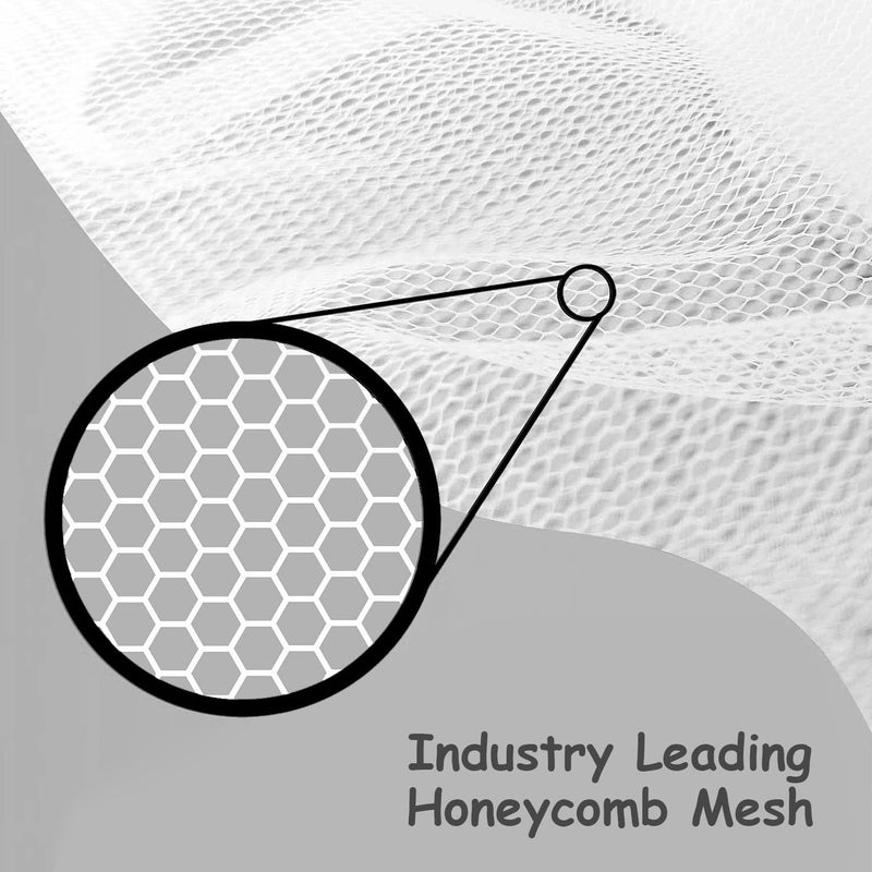 Amazinghind Mosquito Net for Baby Cradle SwingMosquito Net for Baby Jhula with Side Zip Opening 03 yrs Pink White Net Pink Border - Image 5