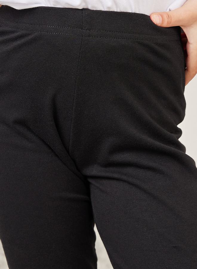 Styli Pack of 2 - Solid Cotton Leggings  - Image 4