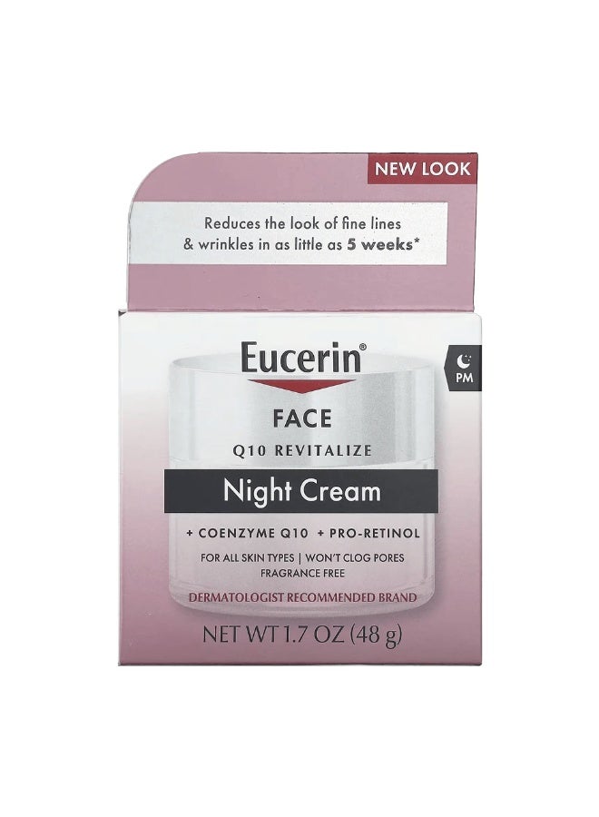 Eucerin Q10 Anti-Wrinkle + Pro-Retinol Night Face Cream 48g - Image 1
