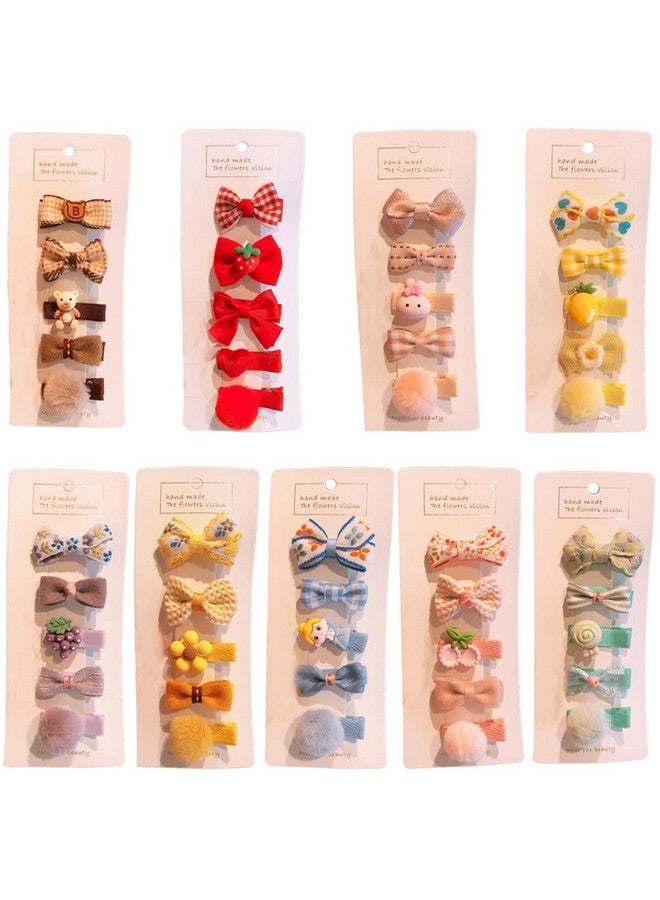FZBNSRKO 25 Pcs Girl Hair Clips Cutebaby Girl Hair Bows Clips Candy Barrettes Hair Clips For Girls Toddlers Kids Children(Random Styles) - Image 1