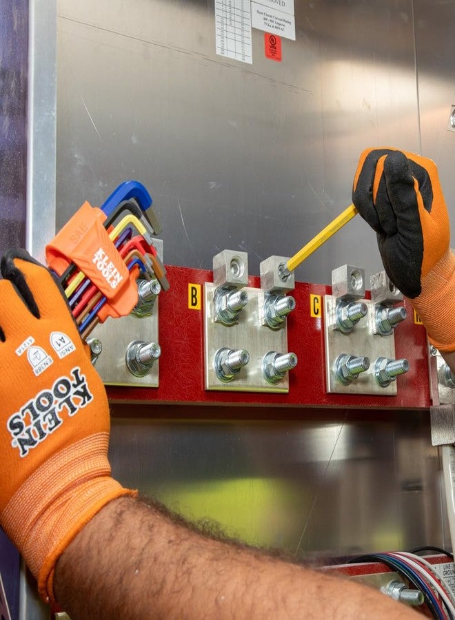 KLEIN TOOLS CBLS19 Long Ball-End Hex Key Wrench Set, SAE and Metric, L-Style, Color-Coded Powder-Coat, 3/32 to 3/8-Inch and 1.5 to 10 mm, 19-Piece - Image 5