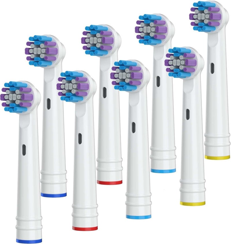 Mailink Replacement Toothbrush Heads for Oral-B, 8 Pack Replacement Heads Compatible with Oral B Braun Electric Toothbrush - Image 1