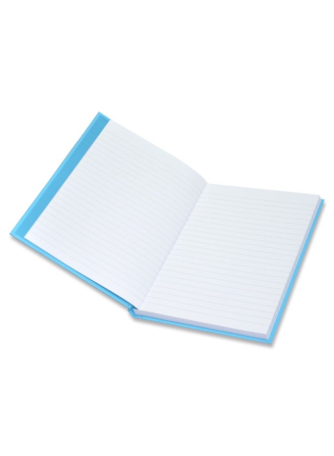 FIS Neon Hard Cover Notebook, A5 Size(14.8x21cm), Single Line Ruling, 100 Sheets, Color Turquoise, Pack of 5 Pieces - FSNBA5N220  - Image 2