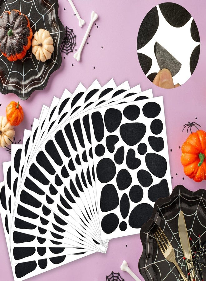 SXDMHYB 15 Sheets Black Adhesive Felt Circles Spotty Dog Felt Pads,360 pcs Irregular Shape Dots Felt DIY Felt Dots Sticker,for Halloween DIY Projects,Sewing Projects Costume,Holiday Decoration - Image 4