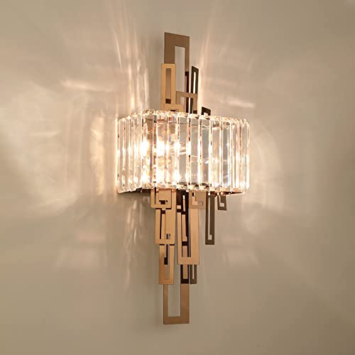 CITRA Led Glass Crystal Gold Metal Wall Light - Warm White - Image 3