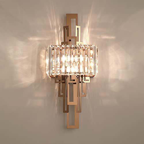 CITRA Led Glass Crystal Gold Metal Wall Light - Warm White - Image 4