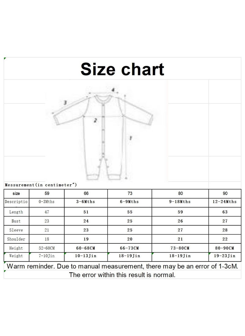 Infant and toddler pure cotton one-piece long-sleeved crawling suit 3-piece set - Image 2