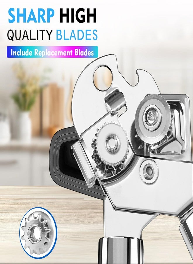 SOVARCATE Can Opener Manual Heavy Duty Multifunctional with Magnet Lift [Ergonomic Curved Handle Grip] Stainless Steel, Arthritis-Friendly, Kitchen Tool for Seniors, Kitchen Essentials, Camping, Bottle Opener - Image 4