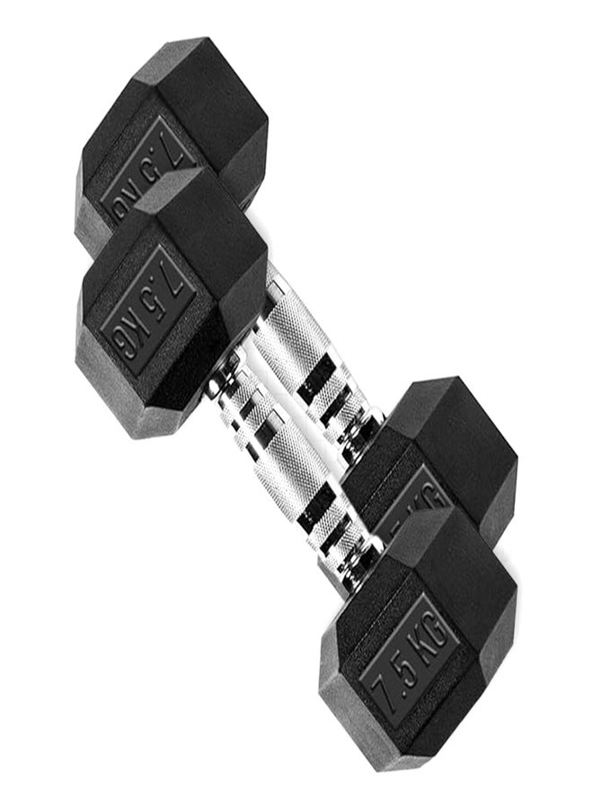 Therapy Fitness Hex Dumbbell - Cast Iron - 16.5 LBS (7.5Kg) - Pair - Image 1