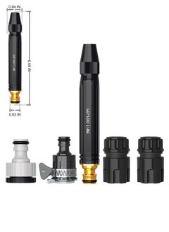 HY Fusenliang Garden Hose Nozzle Sprayer, Metal High Pressure Leak-proof Water Hose Nozzle with 3 Adjustable Spray Patterns, for CarandPet Washing, Garden Watering  - Image 2