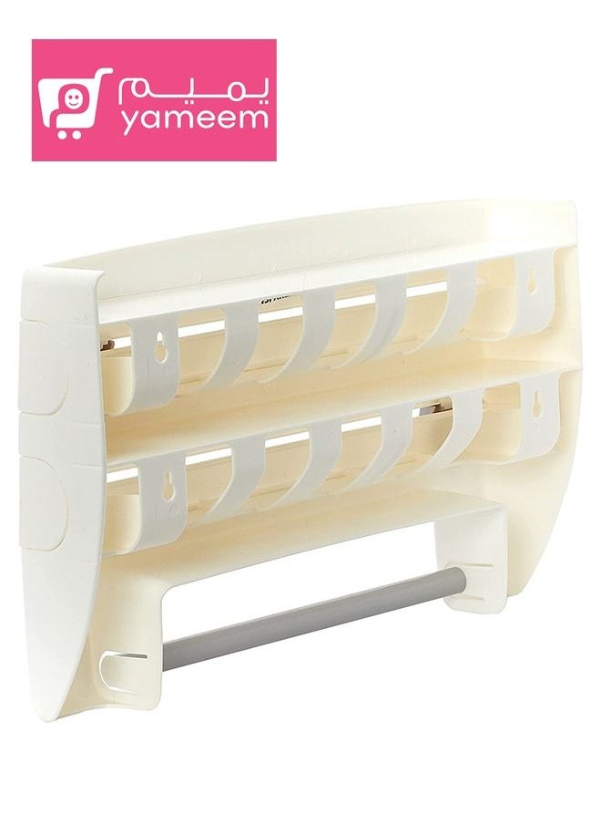 Yameem - 3-In-1 Kitchen Roll Holder Dispenser For Paper towel, Aluminium Foil, Cellophane Wrap, Cling Wrap etc - Image 1