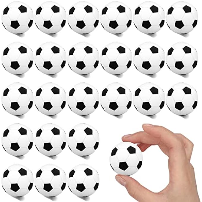 REMEL 24Pcs Mini Foam Soccer Balls Sports Stress Balls Football Stress Ball Relaxation Gadgets Fidget Stress Balls Bulk Soccer Theme Party Favors - Image 1