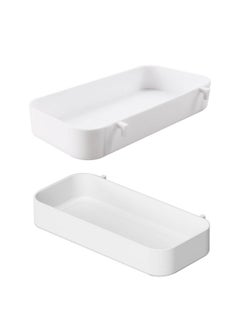 Chris.W Chris.W 2Pack Pegboard Trays Pegboard Shelf White Pegboard Bins Pegboard Box Pegboard Spice Holder(7.5"x 3.5"x 1.2")- Compatible with IKEA Skadis Pegboard  - Image 3