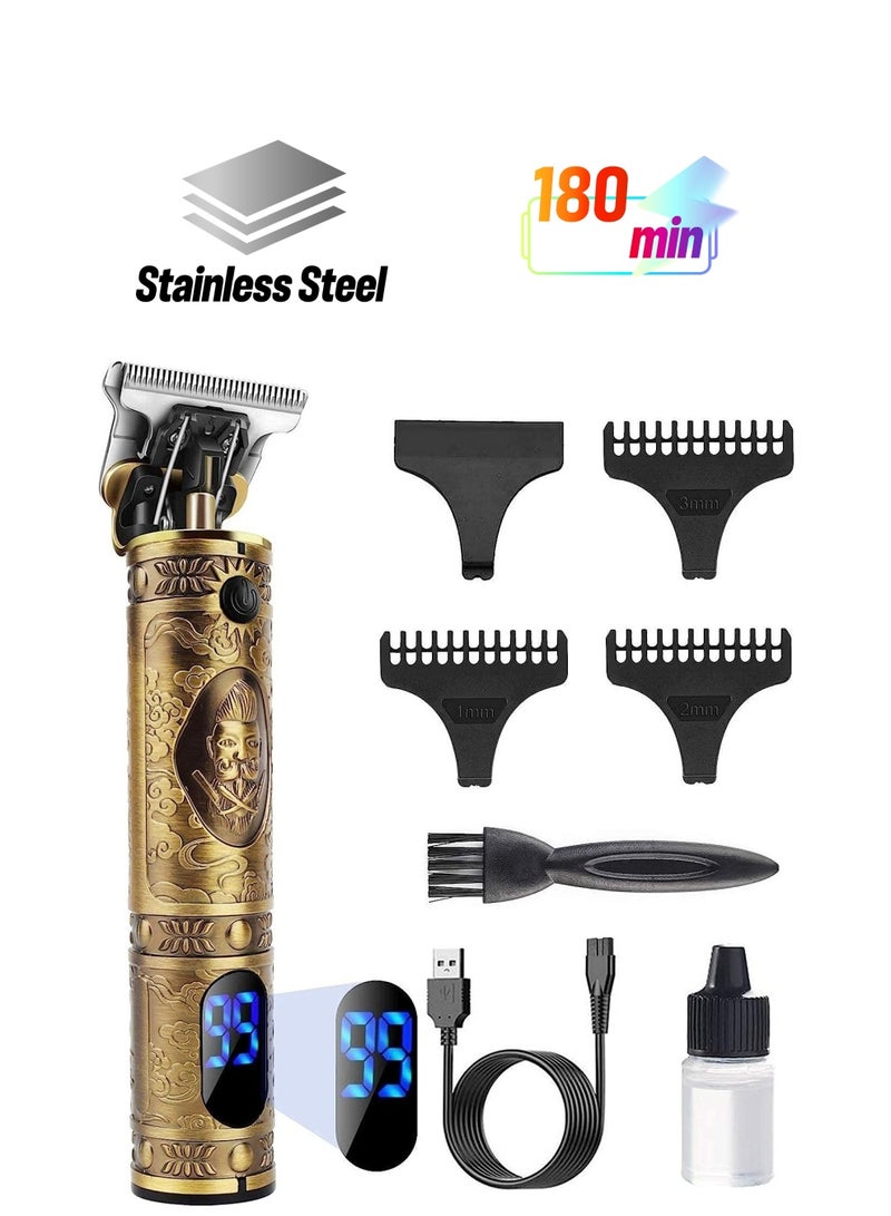 ELTRAZONE Professional Men’s Hair Trimmer, Long Hair Trimmer, Beard Trimmer, Cordless Hair Trimmer, Rechargeable, LED Display, Beard Trimmer for Men and Hairdressers. - Image 1