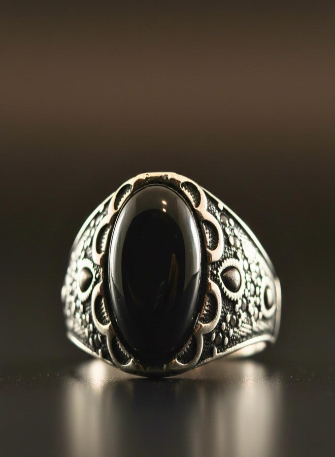 THE MEN THING Royal Series - DARK SOVEREIGN RING - Pure Stainless Steel Men’s Gold-Plated Ring – Statement Luxury Jewelry (Size : 16-17-21-22-26-27) (22) - Image 4