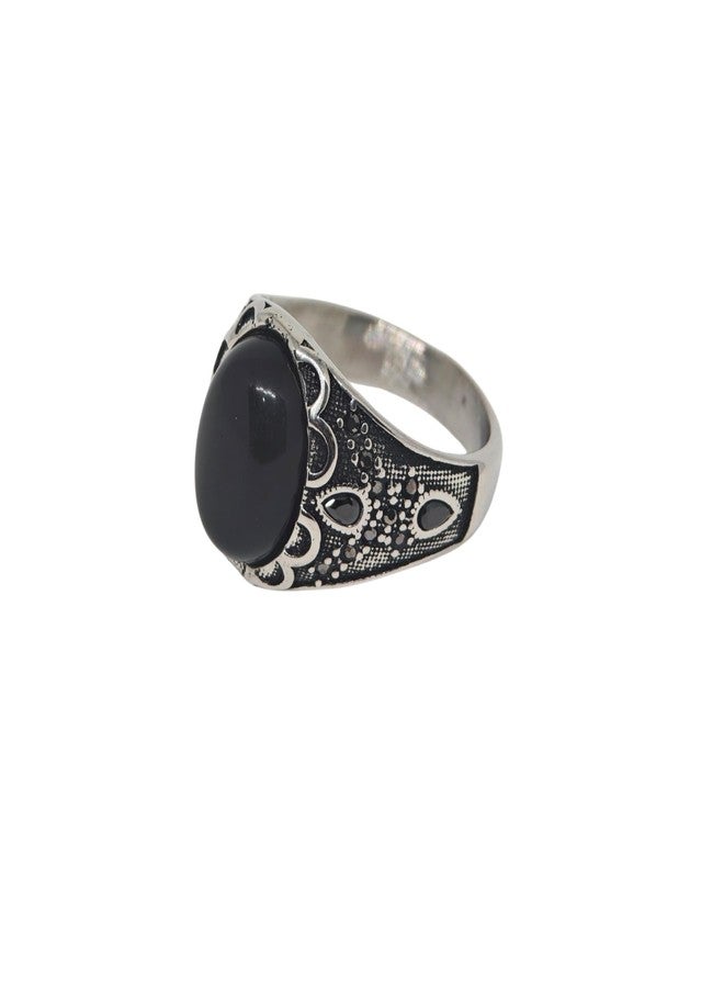 THE MEN THING Royal Series - DARK SOVEREIGN RING - Pure Stainless Steel Men’s Gold-Plated Ring – Statement Luxury Jewelry (Size : 16-17-21-22-26-27) (22) - Image 1