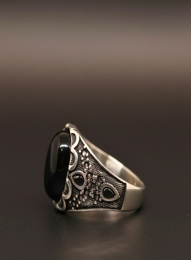 THE MEN THING Royal Series - DARK SOVEREIGN RING - Pure Stainless Steel Men’s Gold-Plated Ring – Statement Luxury Jewelry (Size : 16-17-21-22-26-27) (22) - Image 5