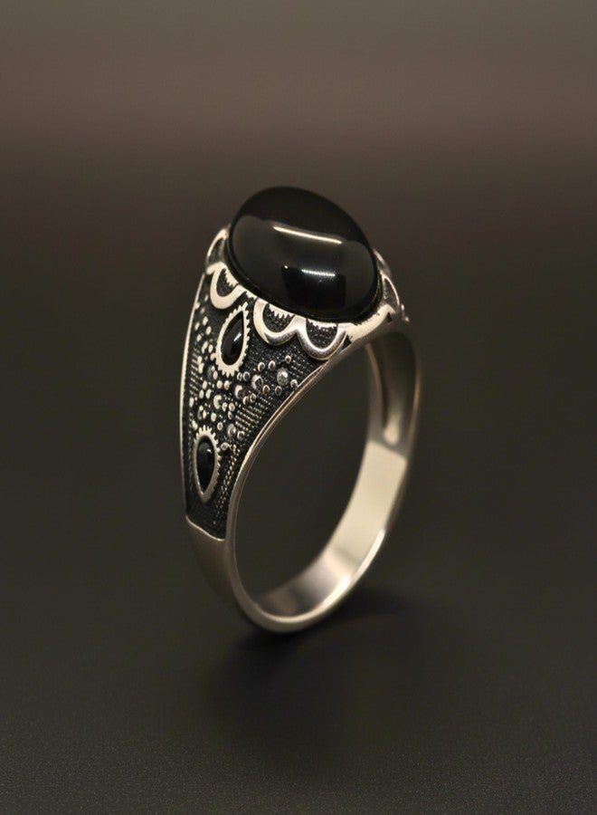 THE MEN THING Royal Series - DARK SOVEREIGN RING - Pure Stainless Steel Men’s Gold-Plated Ring – Statement Luxury Jewelry (Size : 16-17-21-22-26-27) (22) - Image 3