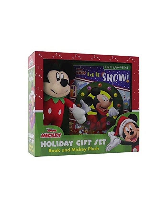 Disney Junior Mickey Mouse Clubhouse: Let It Snow! Holiday Gift Set: Book and Mickey Plush