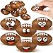 Arrowbash 12 Pcs Mini Face Stress Balls for Boys Girls Sport Funny Face Squeeze Foam Balls for Stress and Anxiety Relief for Party Favors Birthday Gift DecorationFootball - Image 2