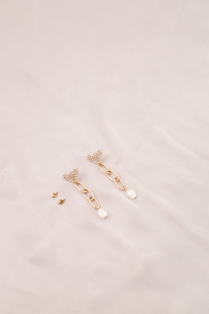 EMPORIO ARMANI Women Fashion EGS2964221 Pearl Earrings,  Rose Gold  - Image 4