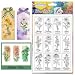 CHGCRAFT Birthday Month Flowers Clear Stamps Flowers Transparent Stamps Silicone Clear Stamp Seals for DIY Scrapbooking Photo Album Decoration 43x63 inch - Image 2