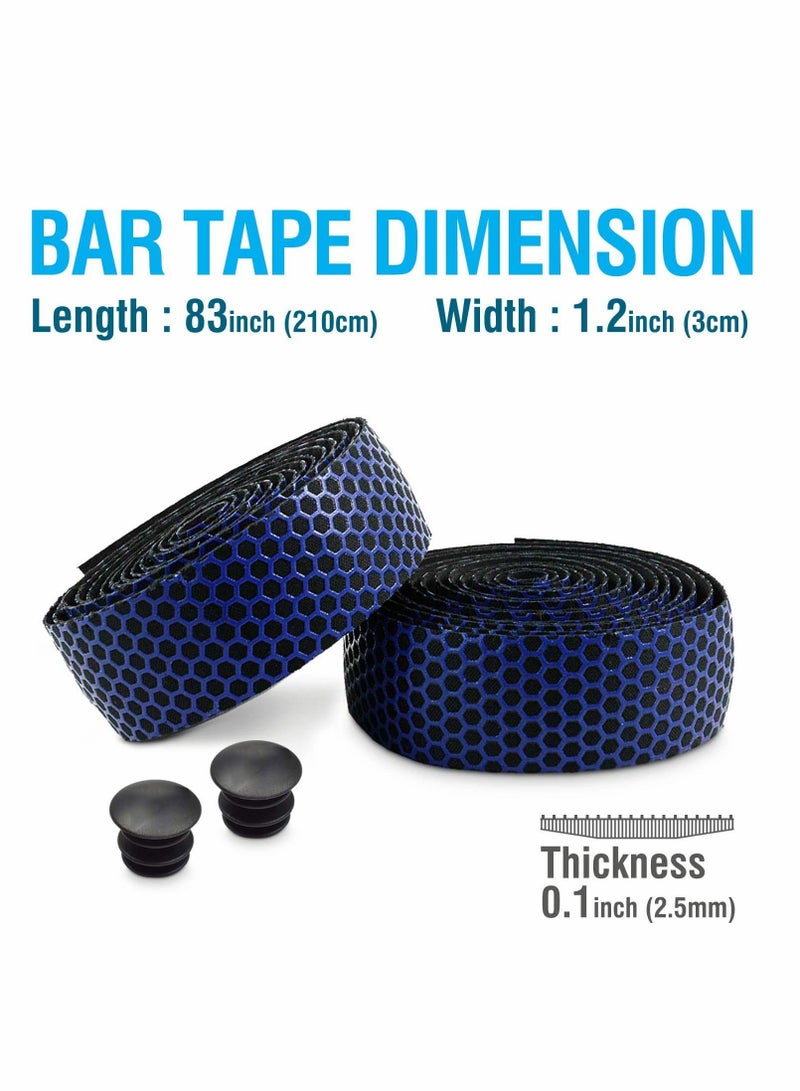 KASTWAVE Bike Handlebar Tapes, Hex Bike Handlebar Tape, Road Bicycle Bar Tape, Handle Wraps 2 Rolls for Road Bikes and Cycling (Blue) - Image 3