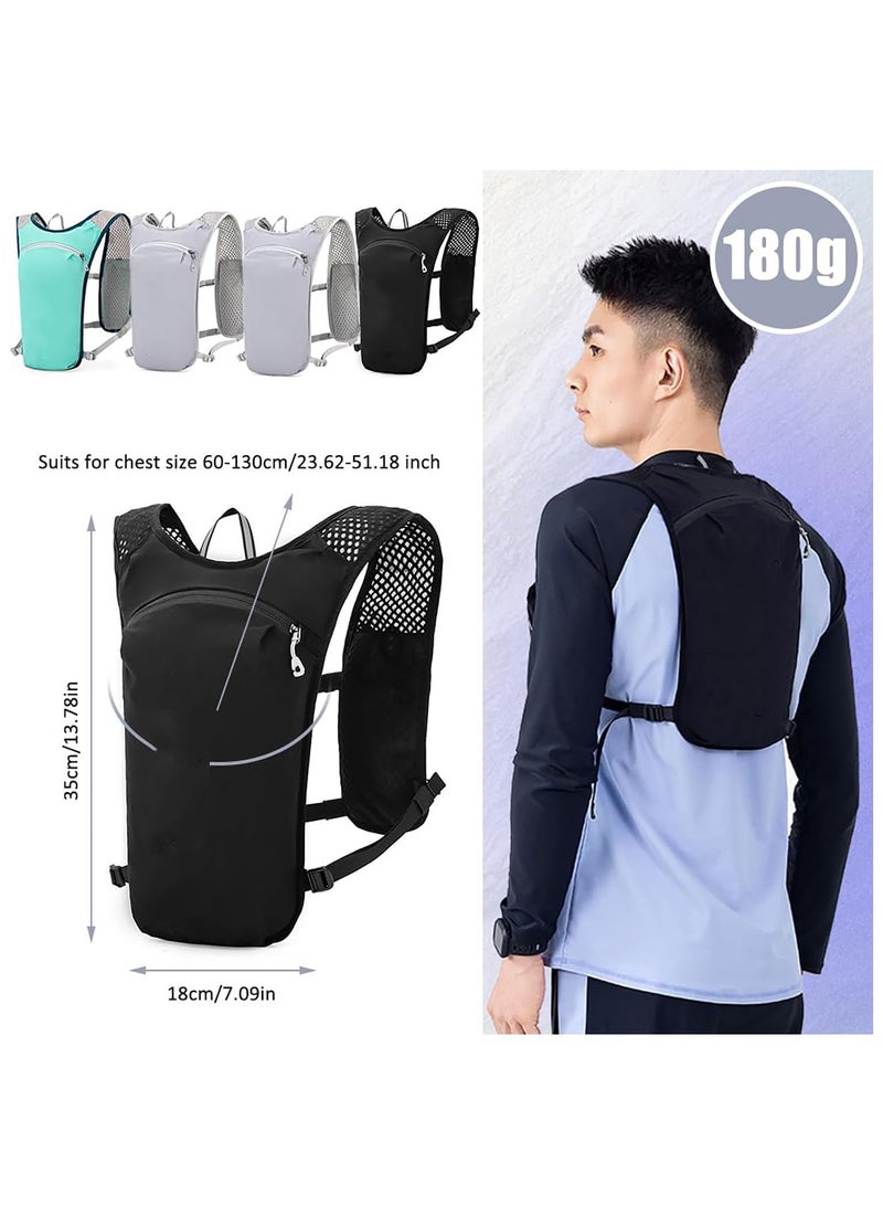 Soofam Running Hydration Vest Backpack, Lightweight Insulated Pack with 1.5L Water Bladder Bag Daypack for Hiking Trail Running Cycling Race Marathon for Women Men  - Image 2