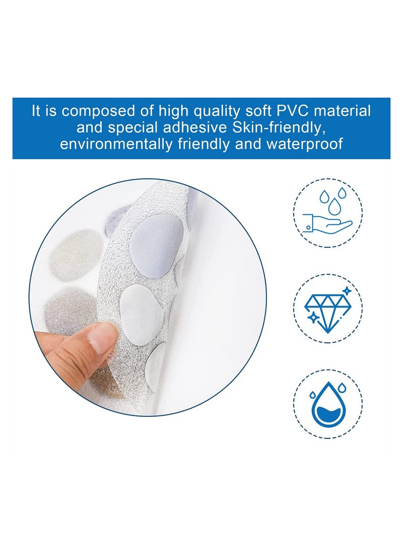 Excefore Non Slip Bath Stickers, 10 Pcs Stone Pattern Decorations, Bathtub Patterned Rubber Stickers, Safety Shower Treads Non-Slip Safety Stickers with Plastic Scraper for Bath Shower Kitchen - Image 4