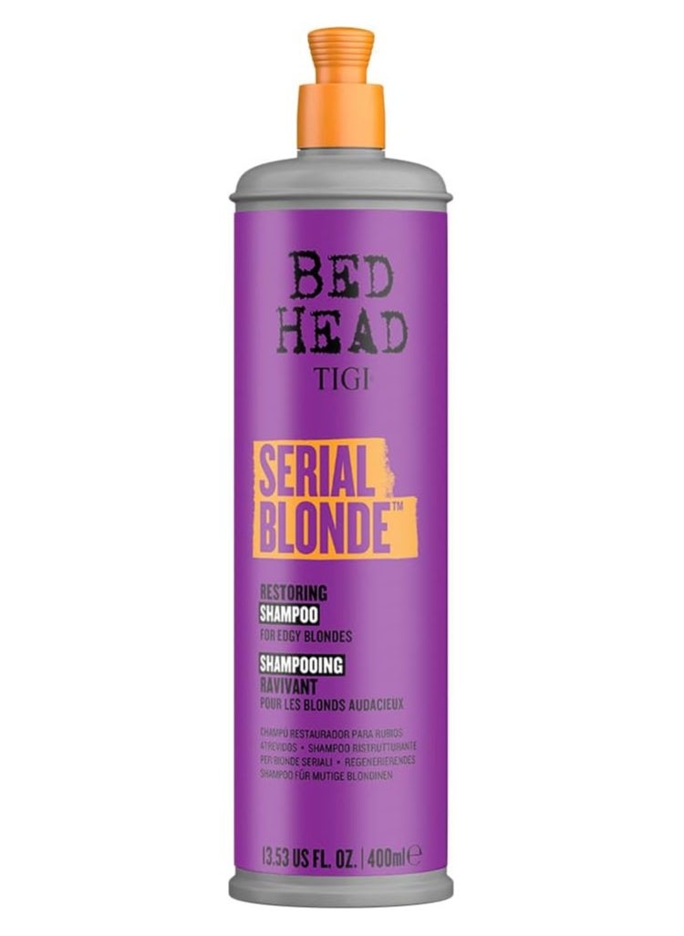 Bed Head Tigi Serial Blonde Shampoo - Ideal for Natural and Coloured Blonde Hair - With Keratin, 400 ml  - Image 1