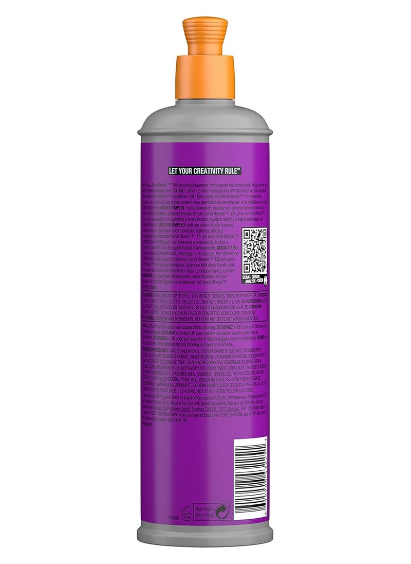 Bed Head Tigi Serial Blonde Shampoo - Ideal for Natural and Coloured Blonde Hair - With Keratin, 400 ml  - Image 2