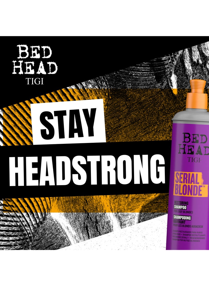 Bed Head Tigi Serial Blonde Shampoo - Ideal for Natural and Coloured Blonde Hair - With Keratin, 400 ml  - Image 3