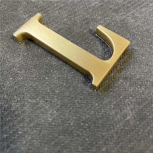 BWRMHME 1.77 Inch Height Self Adhesive Solid Brass English Letters 4.5CM Wall sticker Gold Mail Box Numbers House Address Numbers Shop Studio Name DIY Combination For Wall Home Decor Hardware (Letter L) - Image 3