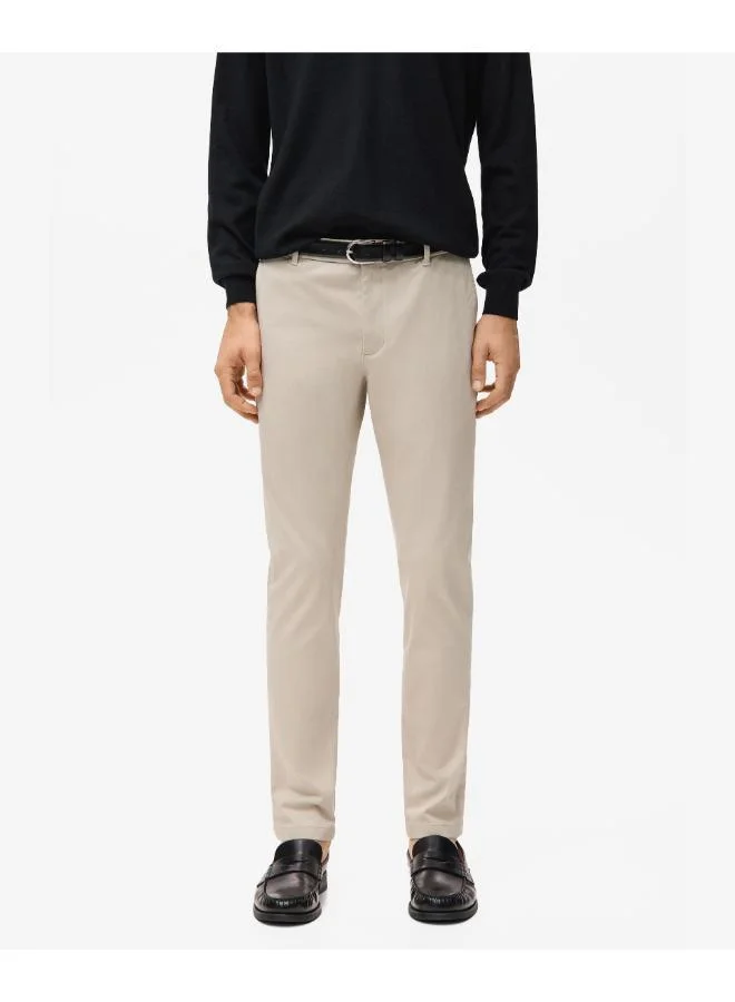 Barna slim-fit twill chino trousers