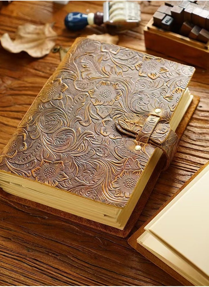 Generic Cowhide book vintage leather notepad creative notebook diary gift  - Image 4