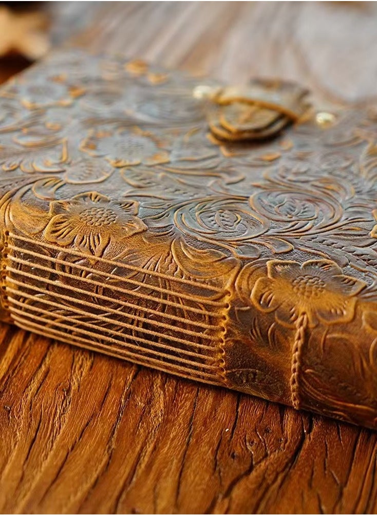 Generic Cowhide book vintage leather notepad creative notebook diary gift  - Image 3