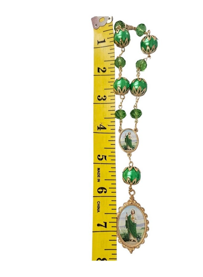 CLGIFT Bulk 12 Pc Crystal Saint Jude Car Auto Rosary with Gift Bag Perfect for First Communions , Baptism , Wedding Shower /Religious Gift / - Image 3