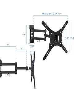ELTRAZONE Full Motion TV Wall Mount Monitor Wall Bracket with Swivel & Articulating Tilt Arm, Fits up to 55 Inch Lcd Led Oled Flat Screens up to 66 lbs/Vesa 400x400  - Image 5