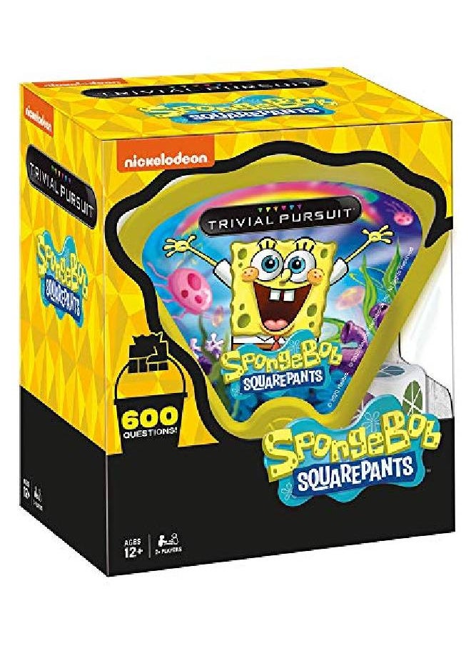 USAopoly - Trivial Pursuit Spongebob Squarepants Quickplay Edition | Trivia Game Questions From Nickelodeon'S Spongebob Squarepants | 600 Questions & Die In Travel Container | Officially Licensed Spongebob Game - Image 1