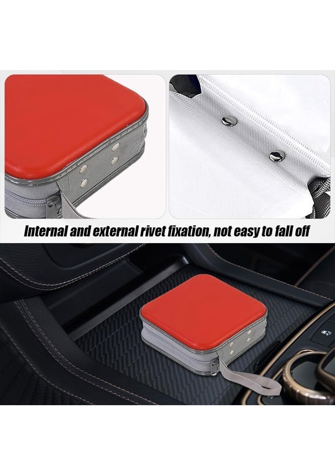 حافظة أقراص مضغوطة، حامل أقراص DVD من البلاستيك الصلب بسعة 40 قرصًا، حقيبة محمولة بسحاب للأقراص للاستخدام في السيارة والمنزل والسفر، صندوق حماية عالمي لتخزين أقراص DVD كبير الحجم - Image 2