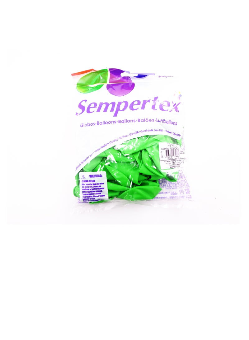 Sempertex 12-Inch Latex Balloons, Lime Green - Image 2