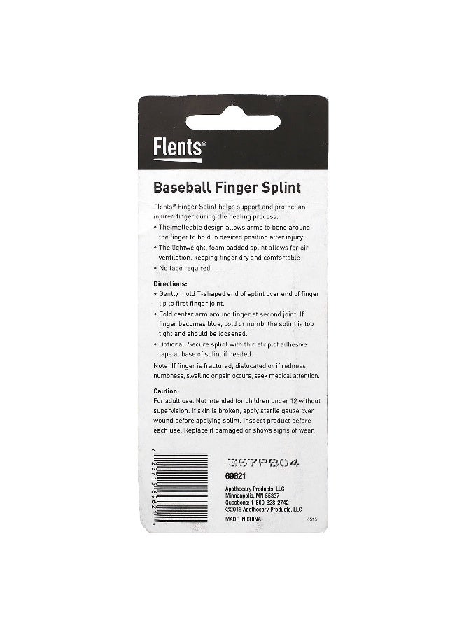 Flents Flents, Baseball Finger Splint, Large , 1 Count  - Image 2